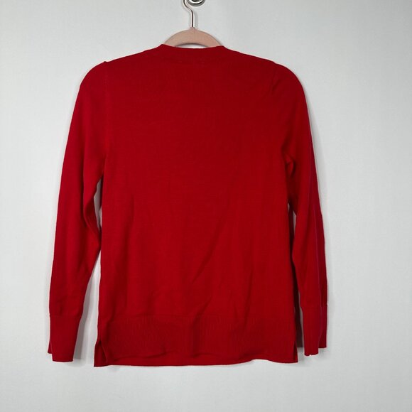 2/$30 Time and Tru Long Sleeve Pullover Talking Sweaters Red XS #A0368 TRB2 - Picture 7 of 11